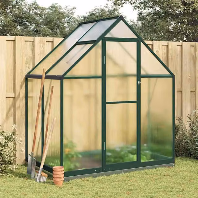 Berkfield Home Greenhouse with Base Frame, Green, W/D/H: 169 x 114 x 202 cm – 1