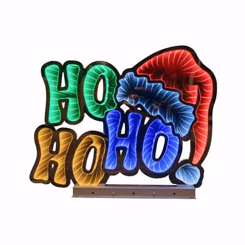 Samuel ALEXANDER Infinity Ho Ho Ho Multi-Coloured LED Decoration on Metal Base, Height: 40 cm – 2