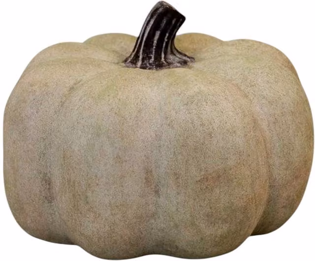 Four Candle Dusty Green Medium Ceramic Pumpkin Ornament
