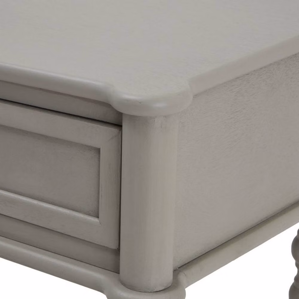 Lemon Pavilion Furniture and Decor The Camden Collection Two Drawer Console Table in Grey, W90 x D35 x H81 cm – 2