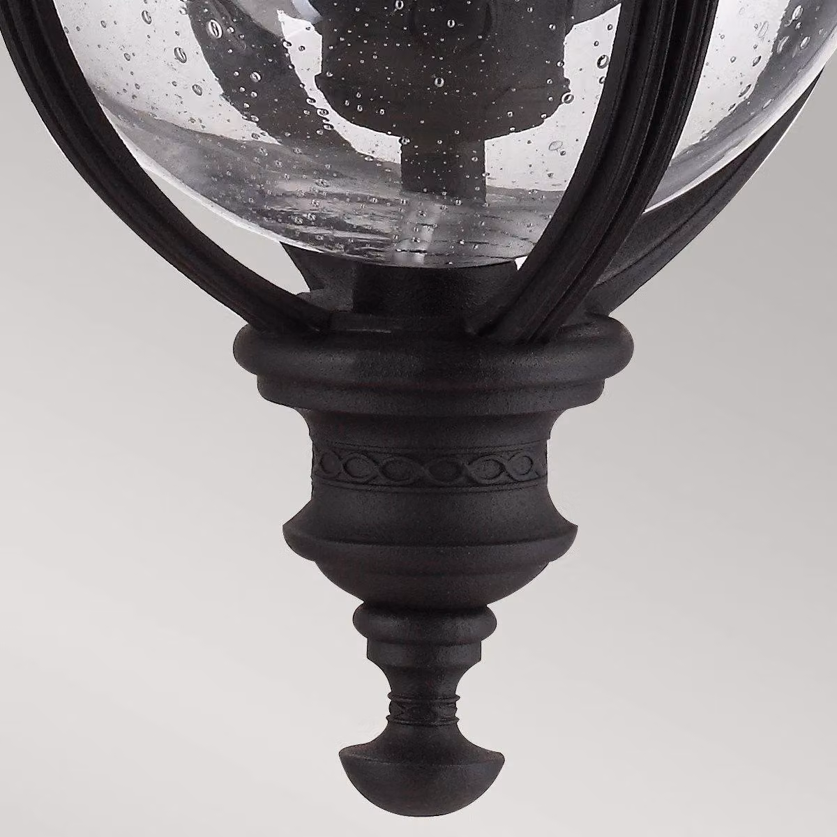 Netlighting English Bridle 3 Light Outdoor Ceiling Chain Lantern in Black with Transparent Glass and E14 Sockets – 4
