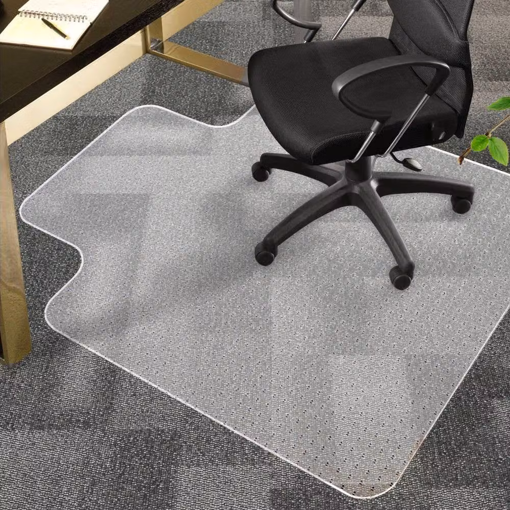 Marlow Clear PVC Non-Slip Office Chair Mat for Hard Floors and Carpet, W/D: 120 x 90 cm – 4
