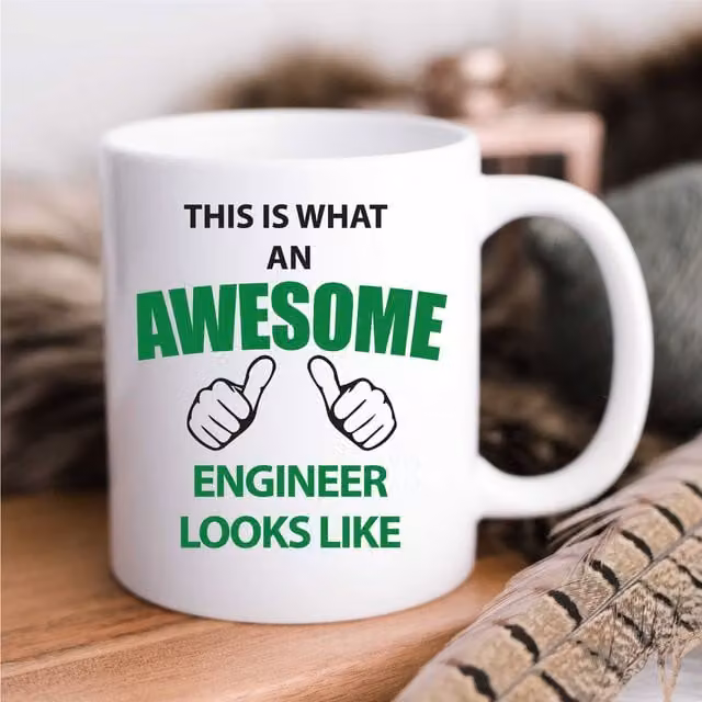60 Second Makeover Limited This Is What An Awesome Engineer Looks Like Ceramic Mug in White – 1