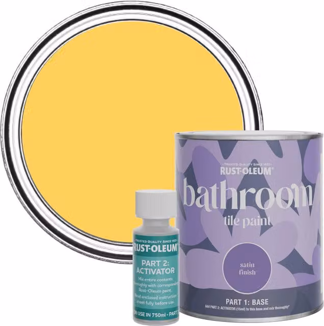 Rust-Oleum Bathroom Tile Paint in Satin Finish, Lemon Jelly, 0.75 l
