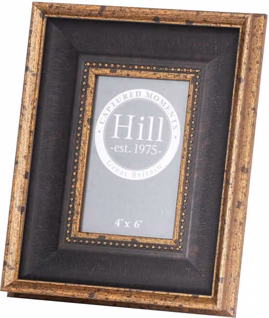Hill Interiors Antique Black Beaded Single Wood Tabletop Photo Frame