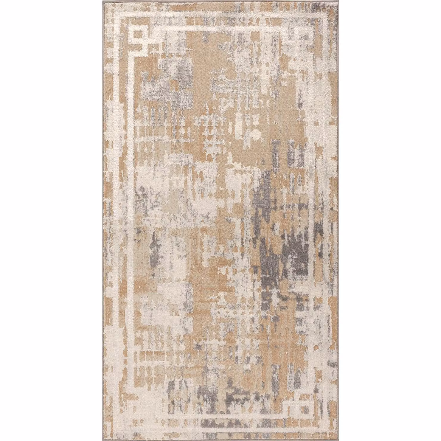Livabliss Lustro Abstract Modern Marble Rug in Beige, Grey and White, W/D: 120 x 170 cm – 2