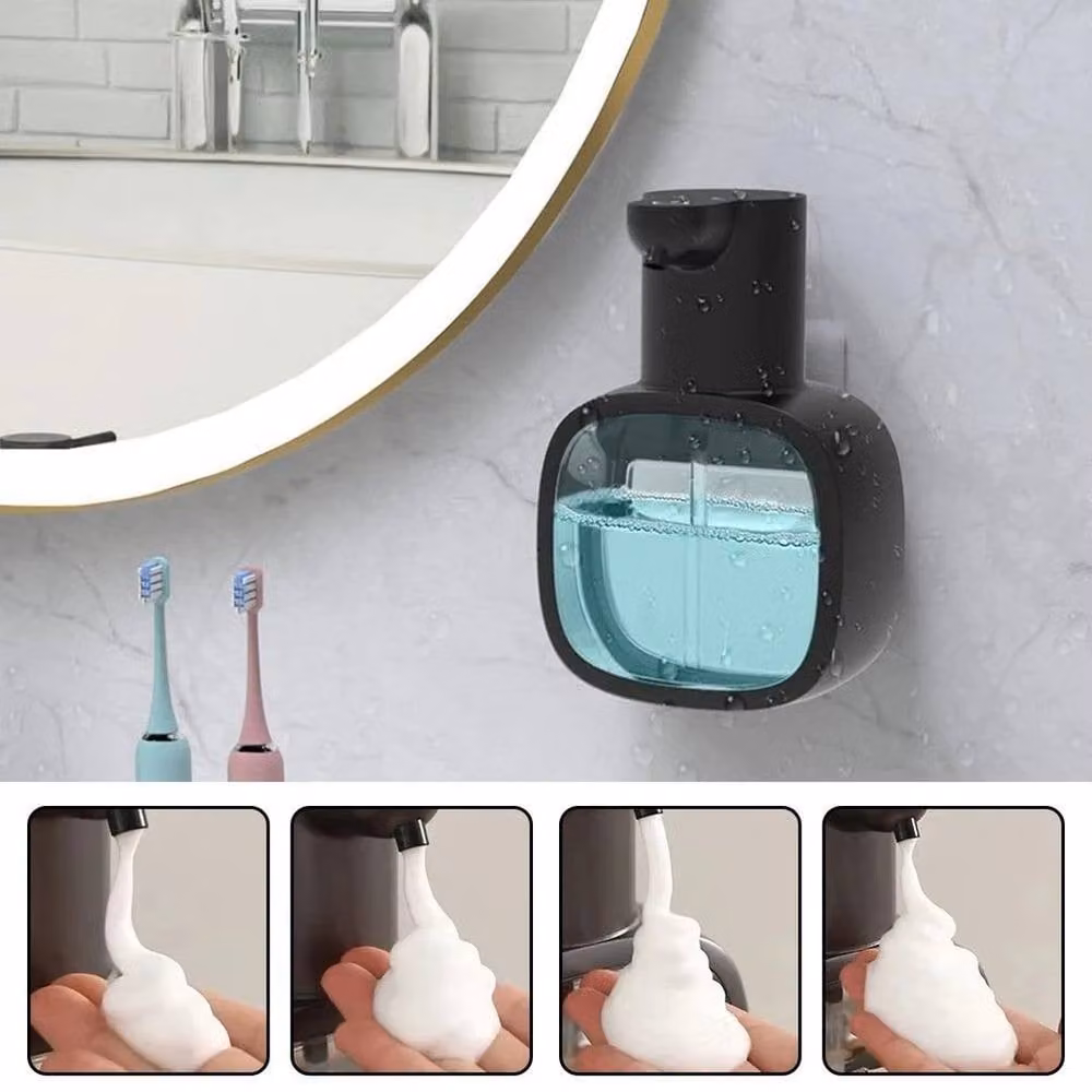 KORVIXA Touchless Liquid Soap Dispenser, Black, 500ml – 4