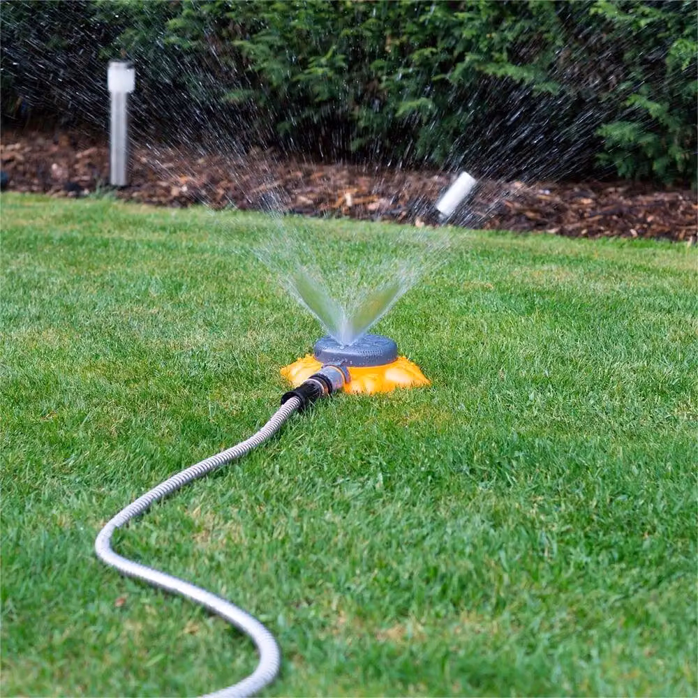 NESTLUNE Flower Style Garden and Lawn Sprinkler, Orange, W: 100 cm, D: 40 cm – 3