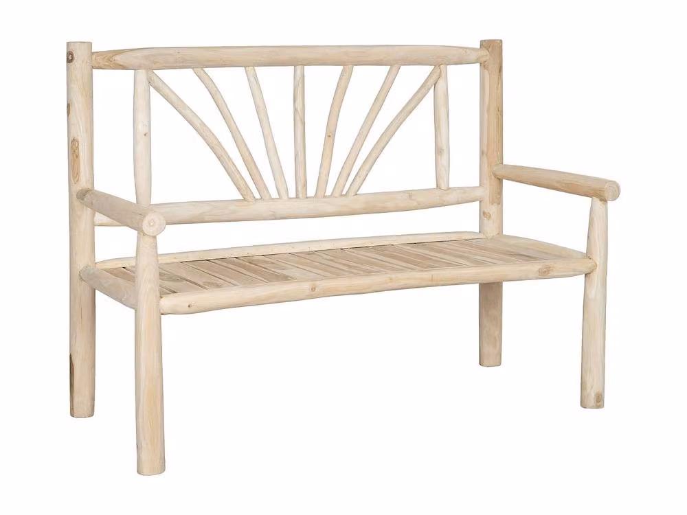 MYLIA TULUM Teak Garden Bench in Light Oak – 2
