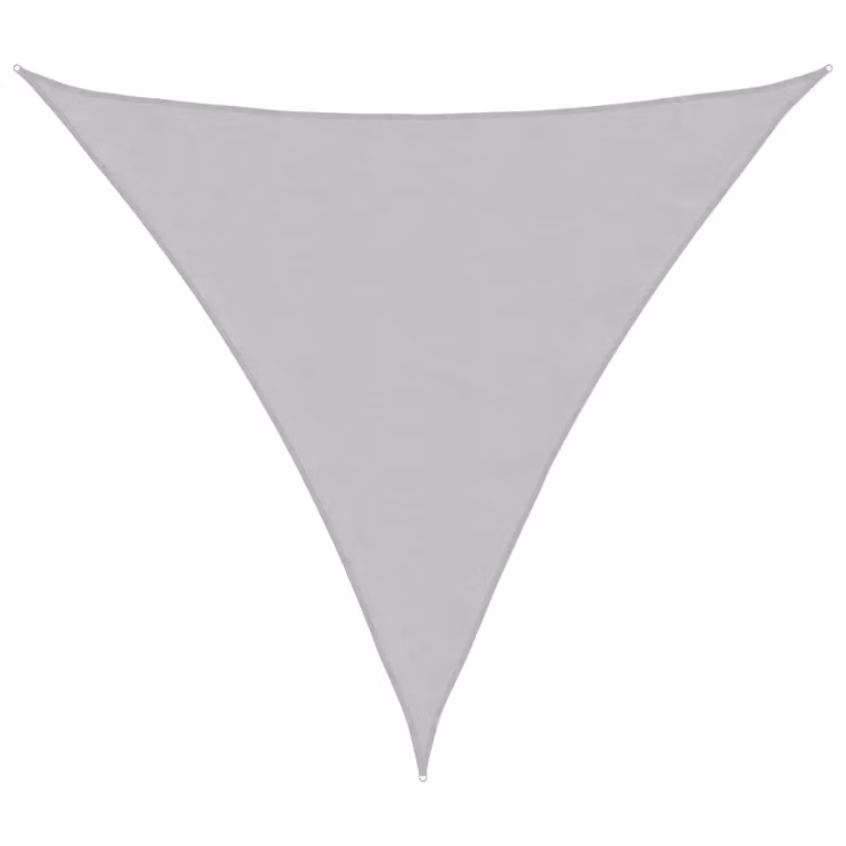 Berkfield Home Square Sun Shade Sail in Light Grey, 100% Polyester Oxford, W/D/H: 4 x 4 x 4 m