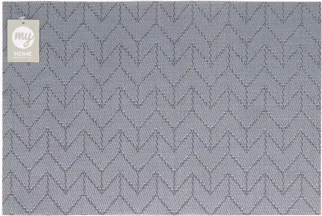 My Home Geometric Jacquard Placemat in Grey