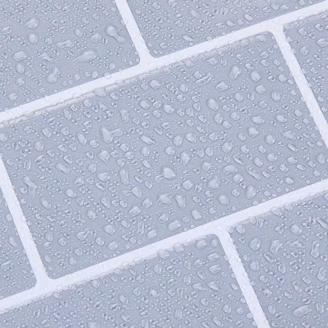 Livingandhome 10-Piece Marble Effect Adhesive Tile Stickers in Grey