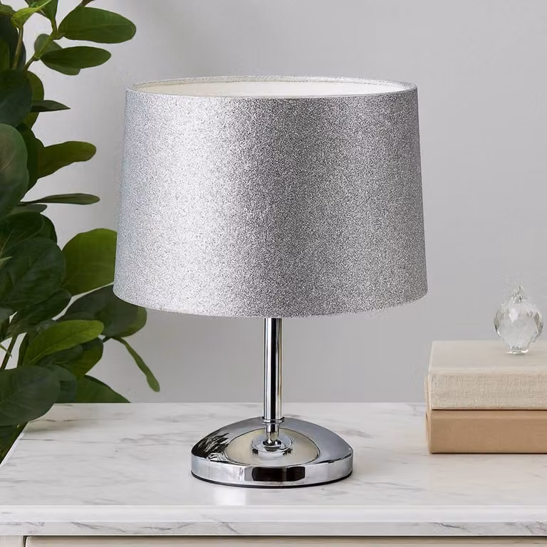 Voltico Modern Cylinder Lampshade in Silver