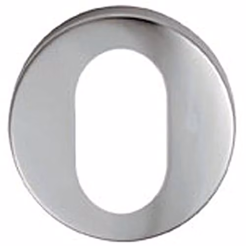 Loops 52mm Oval Profile Open Escutcheon in Brushed Silver Aluminium with 8mm Depth and Concealed Fix