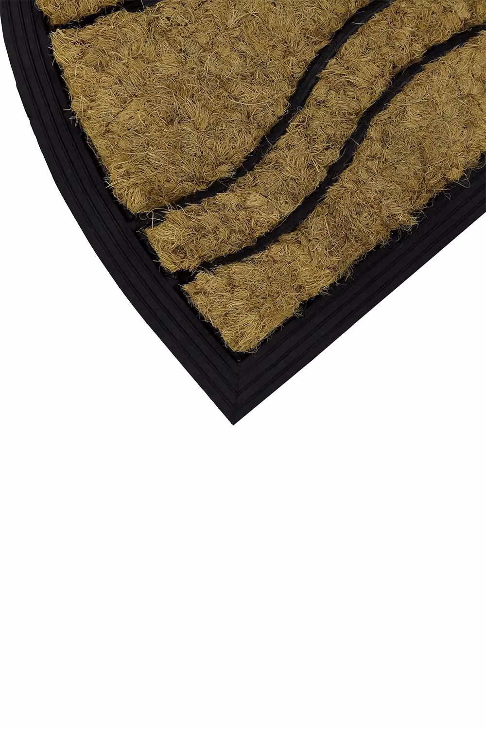 JVL Comfort Halfmoon Coir Tuffscrape Doormat, Sunset Brown, W: 70 cm, D: 40 cm – 10