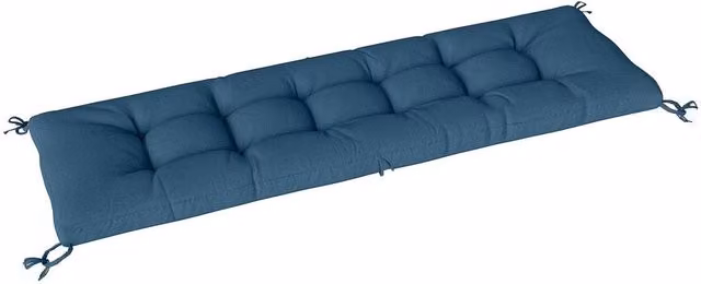 FORGEVIO Blue Foam Sun Lounger Cushion with Ties, UV-Resistant and Water-Repellent Outdoor Fabric