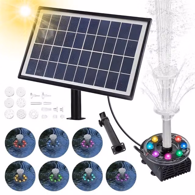 KORVIXA Black Solar Fountain Pump – 1