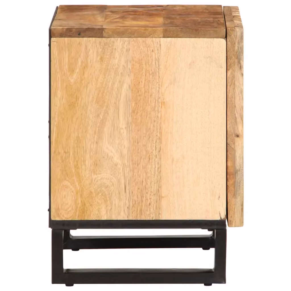 Berkfield Home Set of 2 Solid Mango Wood Bedside Cabinets in Brown, W/D/H: 40 x 34 x 46 cm – 5