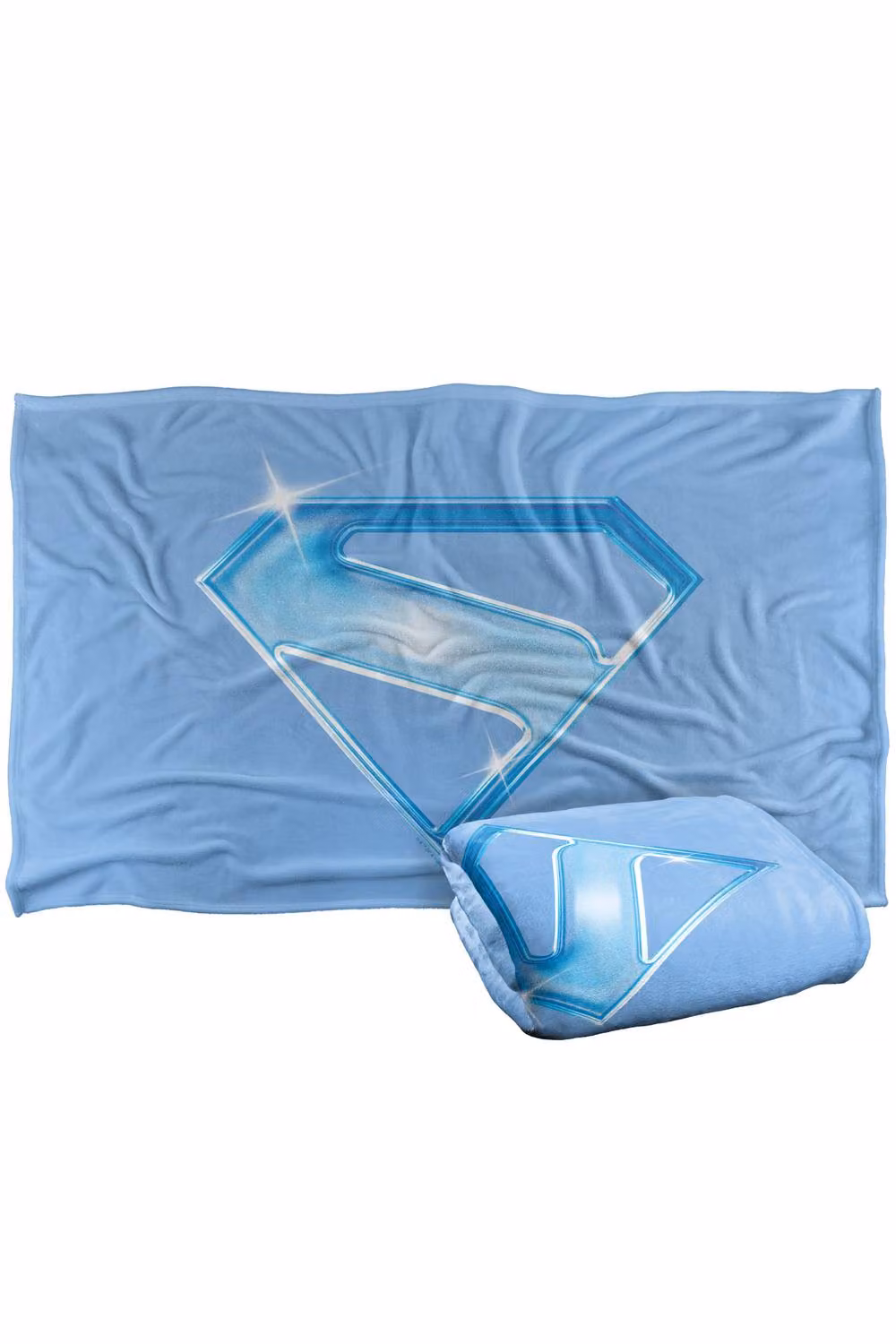 Warner Bros. Superman 2025 Blue Shield Super Soft Fluffy Polyester Throw Blanket in Blue and Multicolour – 2