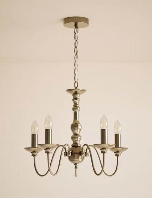 M&S Bethany Chandelier in Gold/Brass
