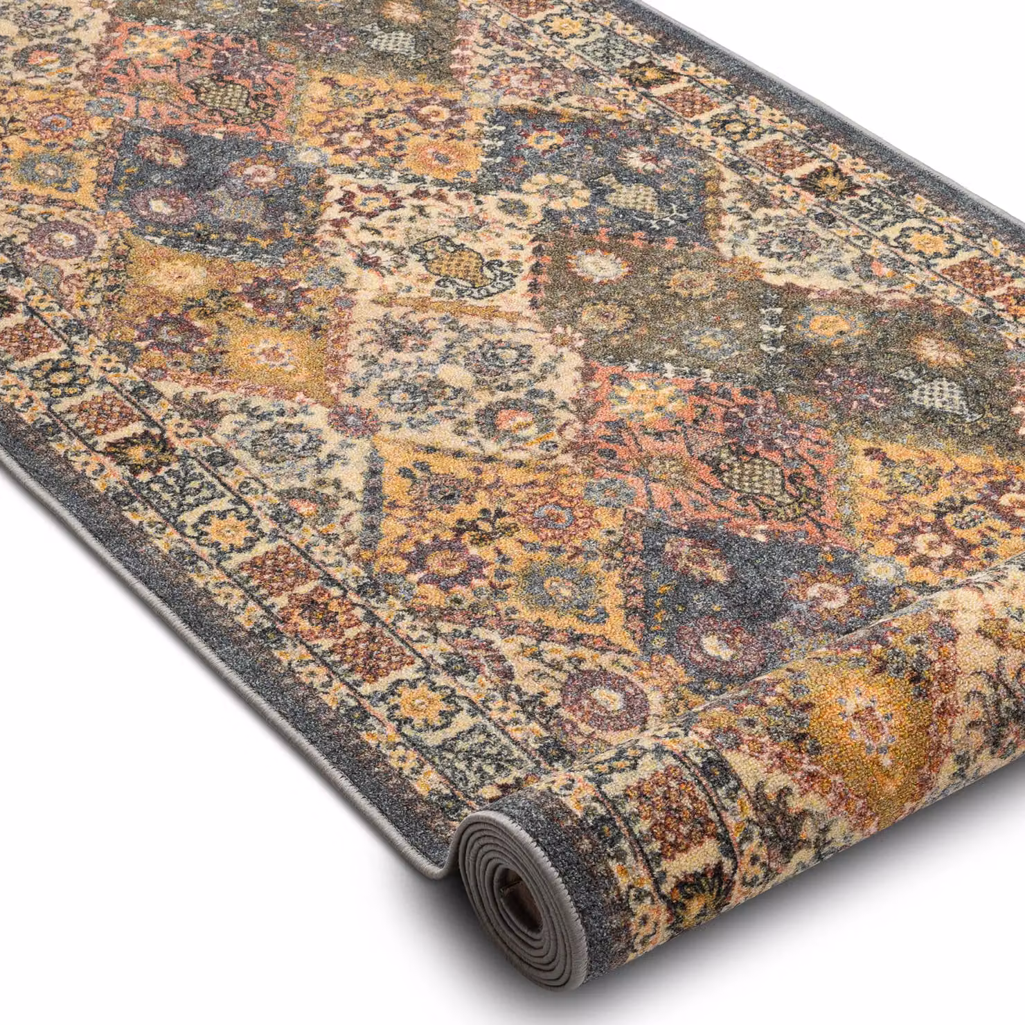 RugsX Modern Anti-Slip Rectangular Runner in Beige and Multicolour, W: 80 cm, L: 180 cm – 2