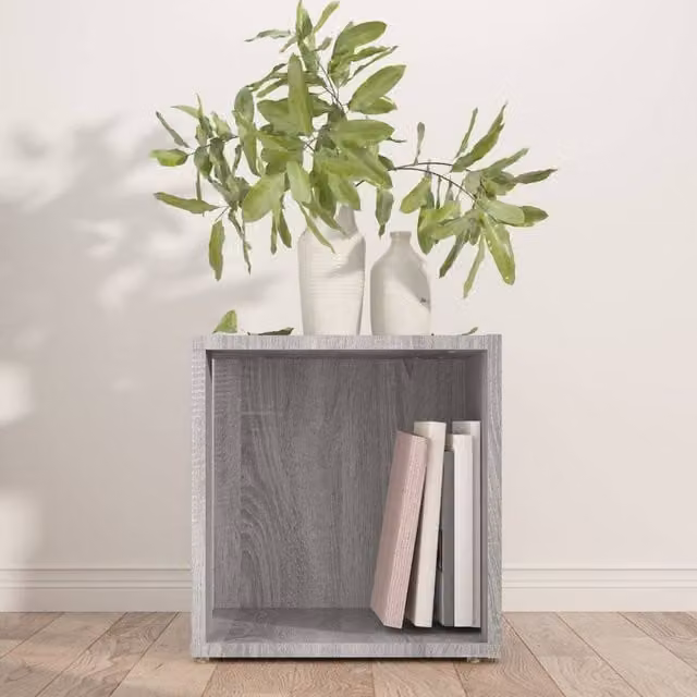 Berkfield Home Grey Sonoma Side Table, W/D/H: 33 x 33 x 34.5 cm