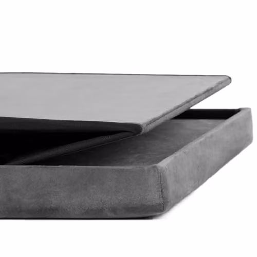 OHS Cube Storage Ottoman in Matt Grey Velvet, W/D/H: 40 x 40 x 40 cm – 4