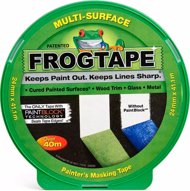 FrogTape Multi Surface Masking Tape, Green, W: 24 mm, L: 41.1 m – 1