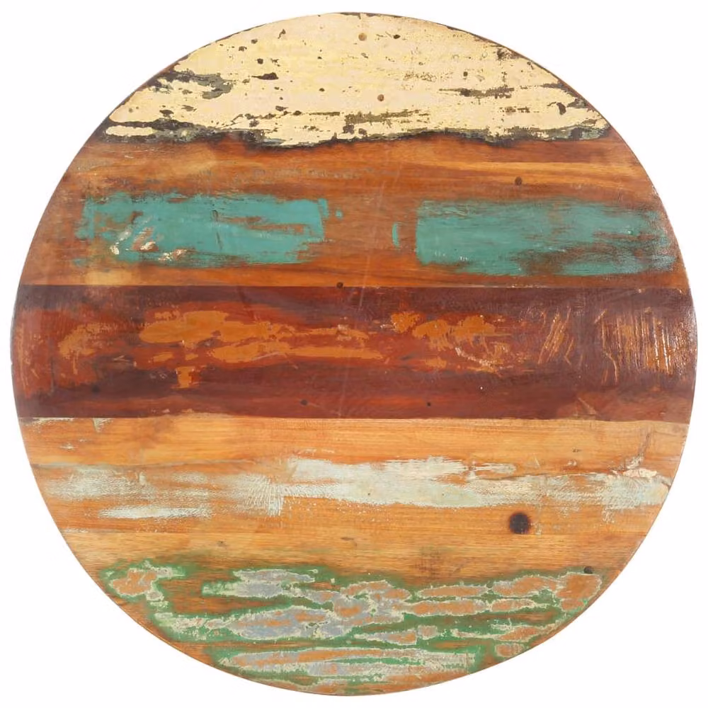 Berkfield Home Round Solid Reclaimed Wood Table Top, Multicolour, Diameter: 50 cm – 3