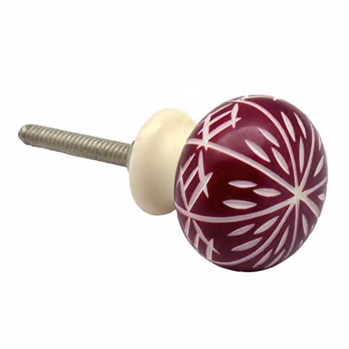 Nicola Spring Polished Resin Cabinet Knobs, Pack of 6, Purple and Red – 3