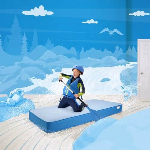 Jay-Be Simply Kids Waterproof Antibacterial Bonnell Spring Mattress, Blue, W/D/H: 90 x 190 x 18 cm – 2