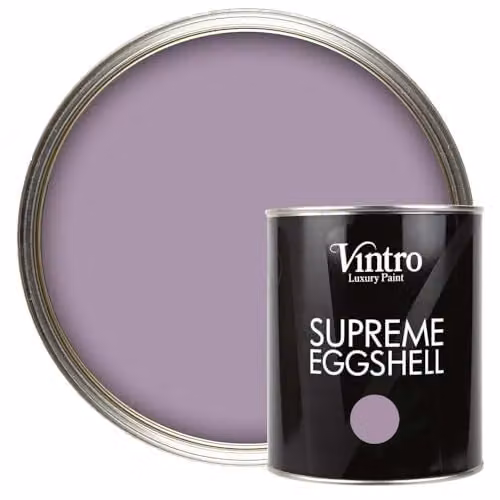 Vintro Amethyst Lilac Eggshell Paint, 1 l, for Interior and Exterior Walls, Wood and Trim