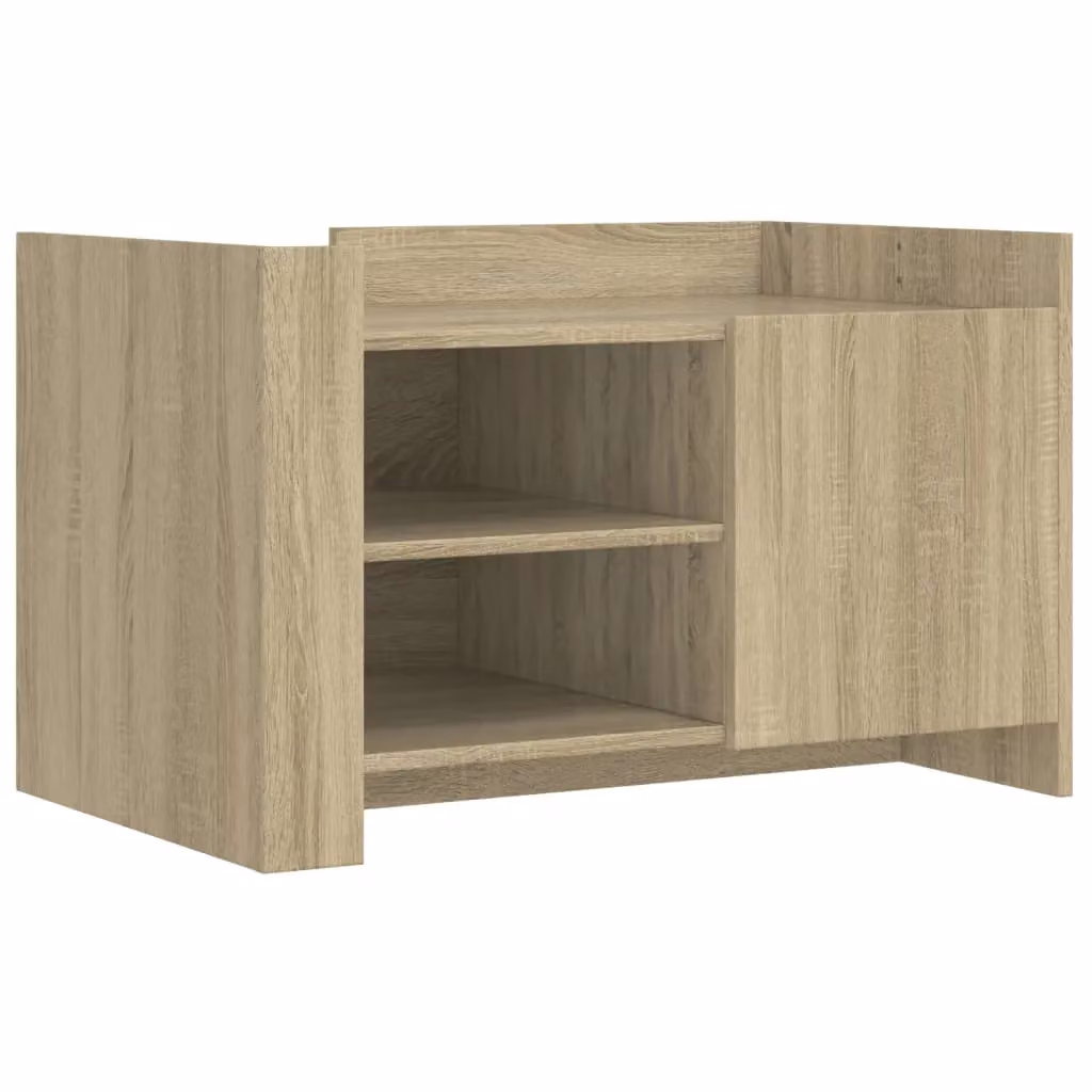 Berkfield Home Sonoma Oak Coffee Table in Brown, W/D/H: 80 x 50 x 50 cm – 2