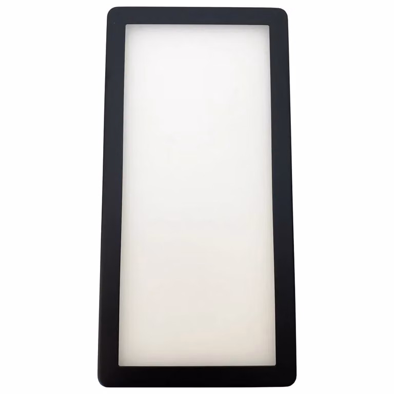 Loops Matt Black Ultra-Slim Rectangular Under Cabinet Kitchen LED Light and Driver Kit with Warm White Diffused Light