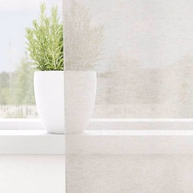 Berkfield Home Plain Polyester Eyelet Curtains, 2 Pack, Beige, W: 140 cm, H: 225 cm