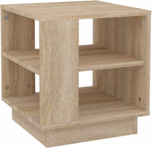 Berkfield Home Sonoma Oak Coffee Table in Beige, W/D/H: 40 x 40 x 43 cm