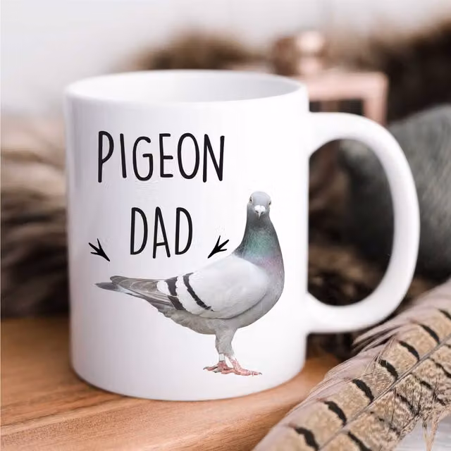 60 Second Makeover Pigeon Dad Ceramic Mug in White – 1