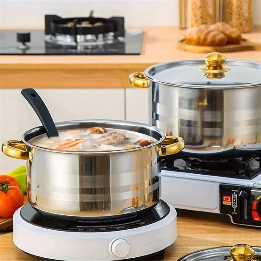 Kelvenix 5 Piece Stainless Steel and Aluminium Kitchen Cookware Set in Silver – 3