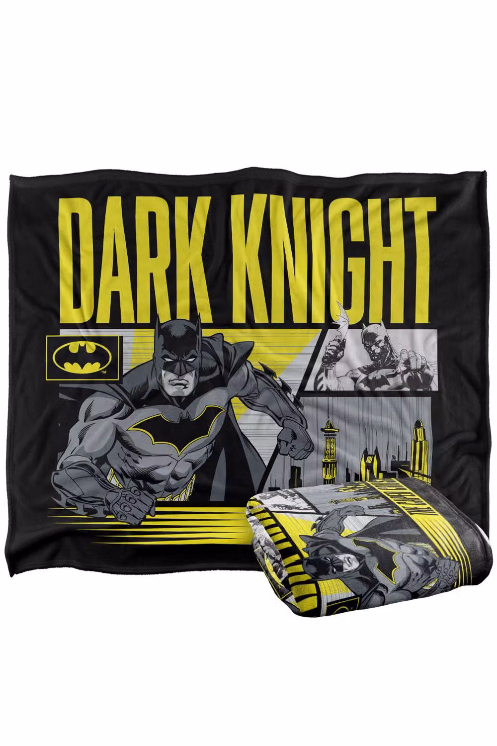 Warner Bros. Batman The Caped Crusader Super Soft Silky Touch Fleece Throw Blanket, Multicolour, W: 91.44 cm x L: 147.32 cm – 7