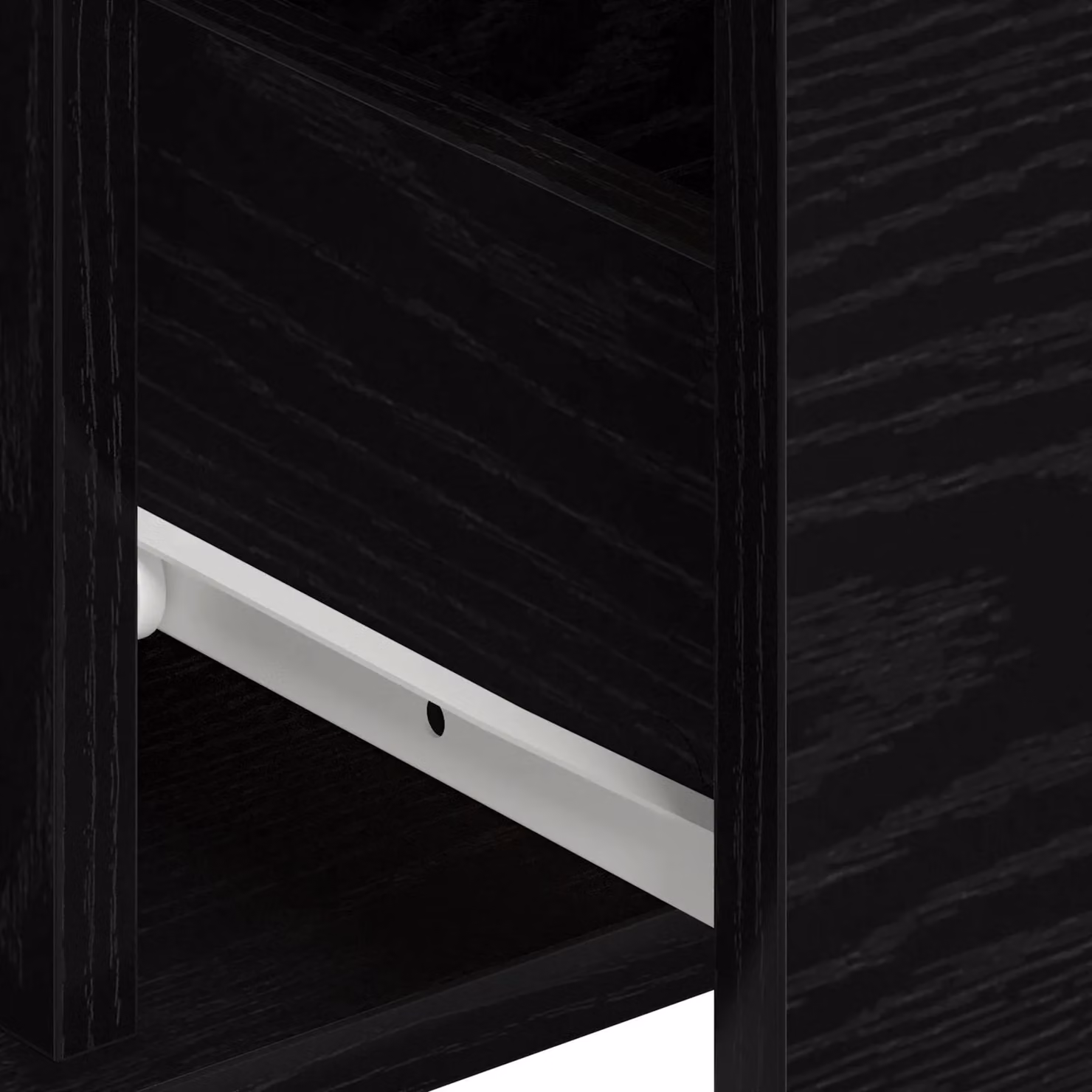 Berkfield Home Set of 2 Modern Black Oak Wood Sideboards with Metal Handles – 3