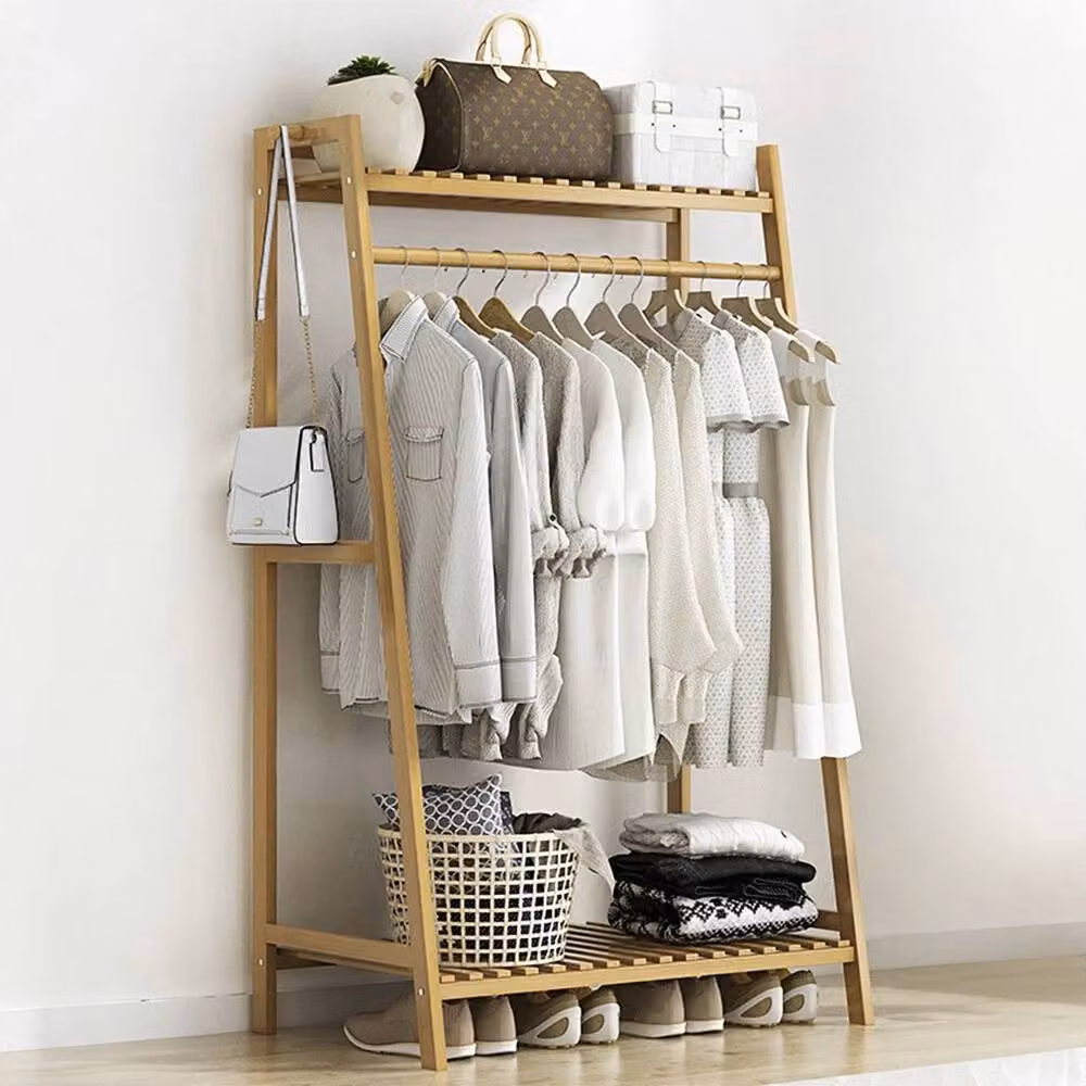 KORVIXA Beige Corner Clothes Rail and Drying Rack, Wall Mounted, Width: 90 cm – 2
