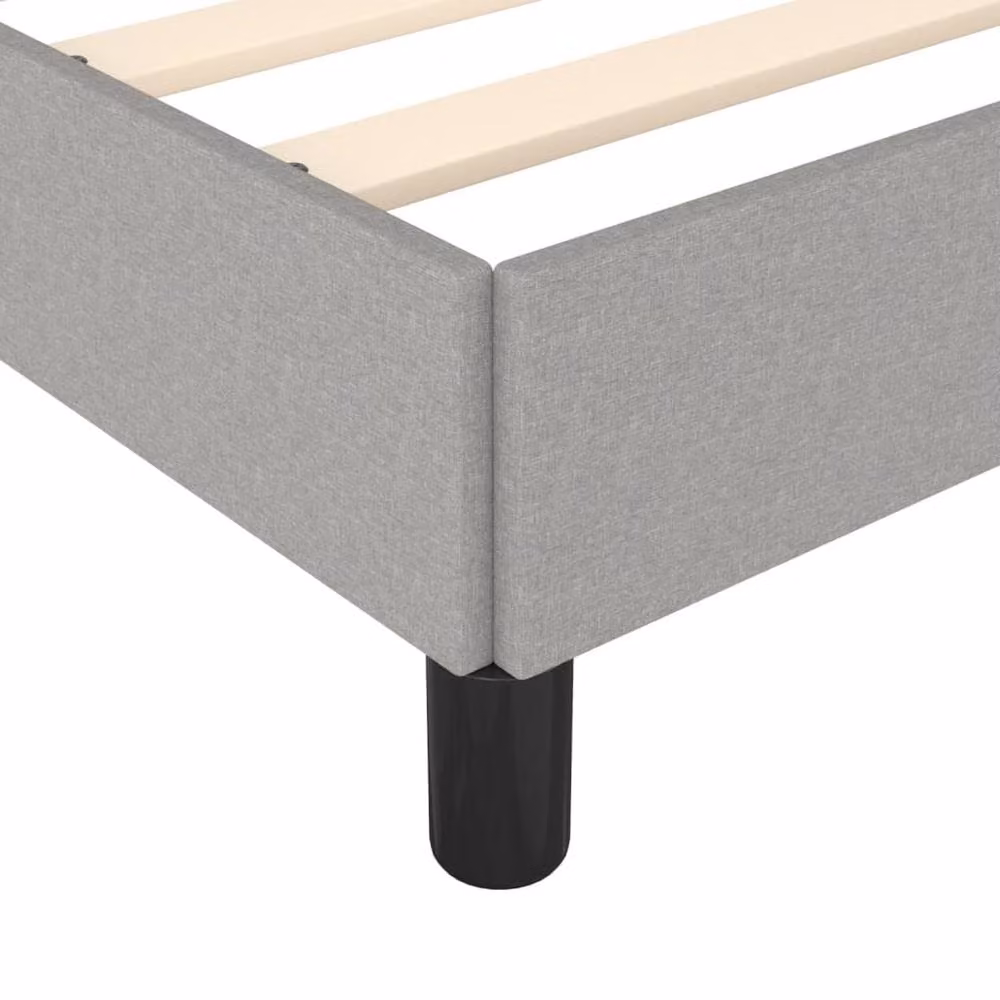 Berkfield Home Upholstered Fabric Bed Frame, Grey, W: 180 cm, D: 200 cm – 3