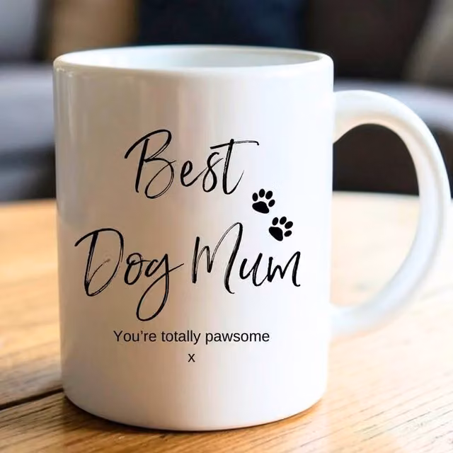 Aye Do Gifts Women's Best Dog Mum Personalised Mug in White