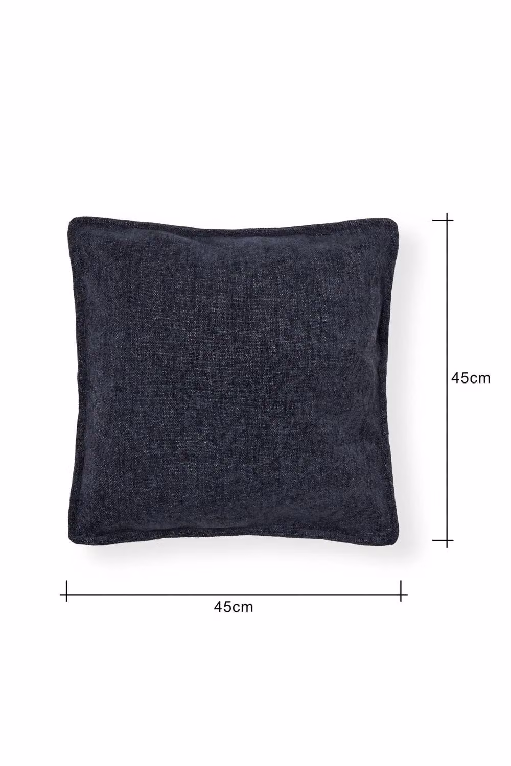 BHS Oxford Blue Chenille Square Cushion, W/D/H: 45 x 45 x 45 cm – 3