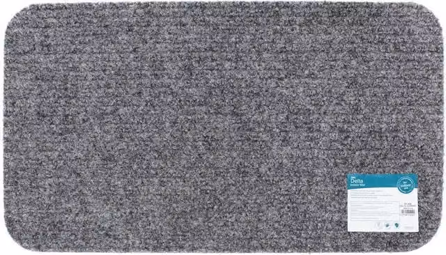 JVL Delta Scraper Door Mat, Grey, W: 40 cm, D: 70 cm