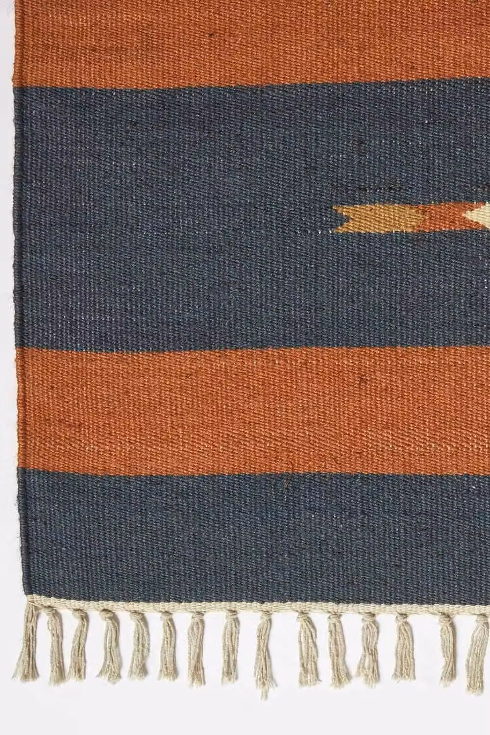 Homescapes Lundi Orange and Blue Kilim Runner Cotton and Jute Rug, W: 80 cm, L: 180 cm – 3