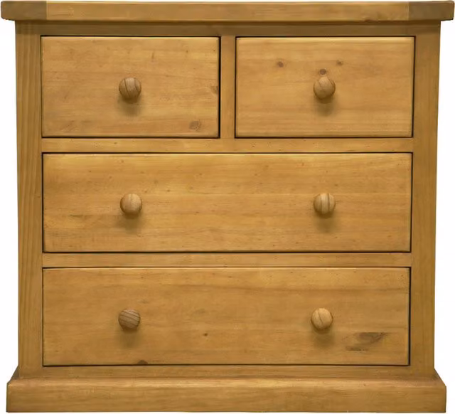 Rest Relax Rustic Brown Chunky Pine 2 Over 2 Chest
