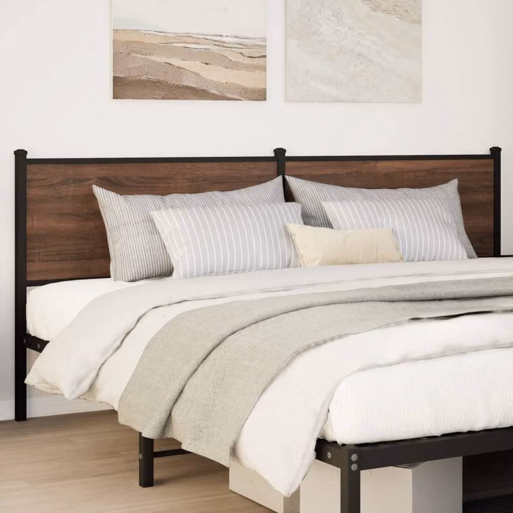 Berkfield Home Classic Headboard in Brown Oak, Width: 200 cm – 2