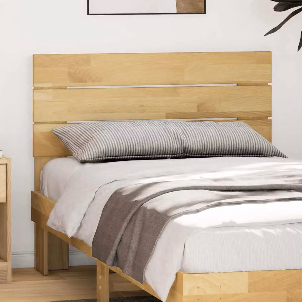 Berkfield Home Solid Oak Headboard in Brown, Width: 90 cm – 1