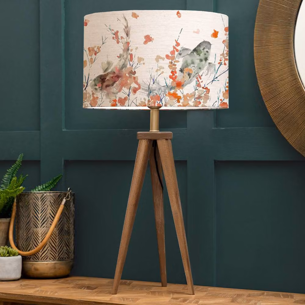 Voyage Maison Aratus Table Lamp with Koi Carp Eva Fabric Lampshade in Brown – 2